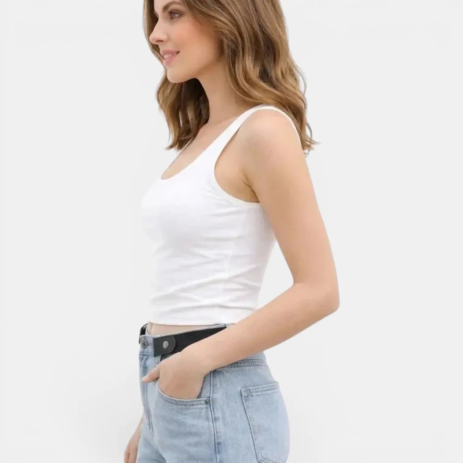 Buckle-Free Elastic Polyester Adjustable Belt Unisex | Kalvex | Beltary