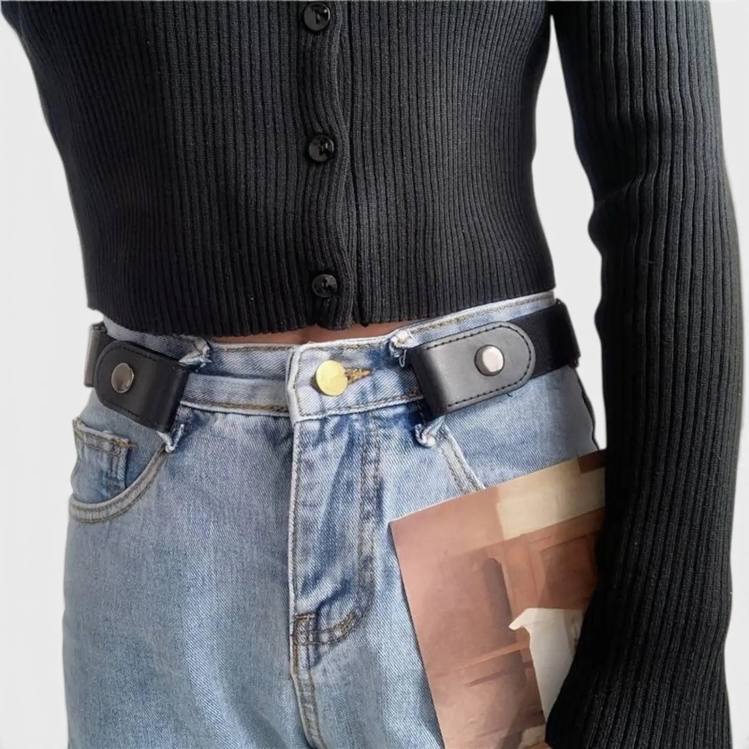 Buckle-Free Elastic Stretch Belt One Size Fits All | Tilov | Beltary