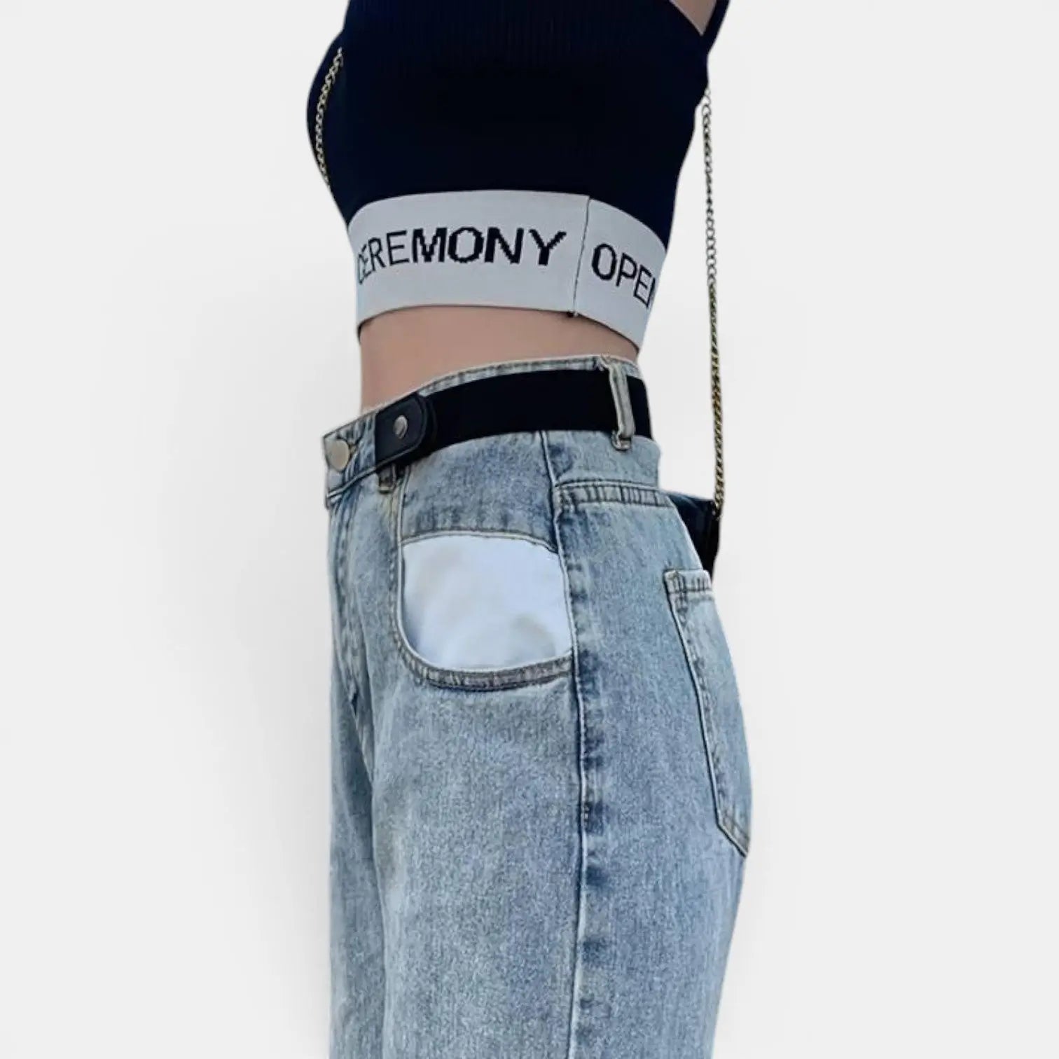 Buckle-Free Elastic Stretch Belt One Size Fits All | Tilov | Beltary