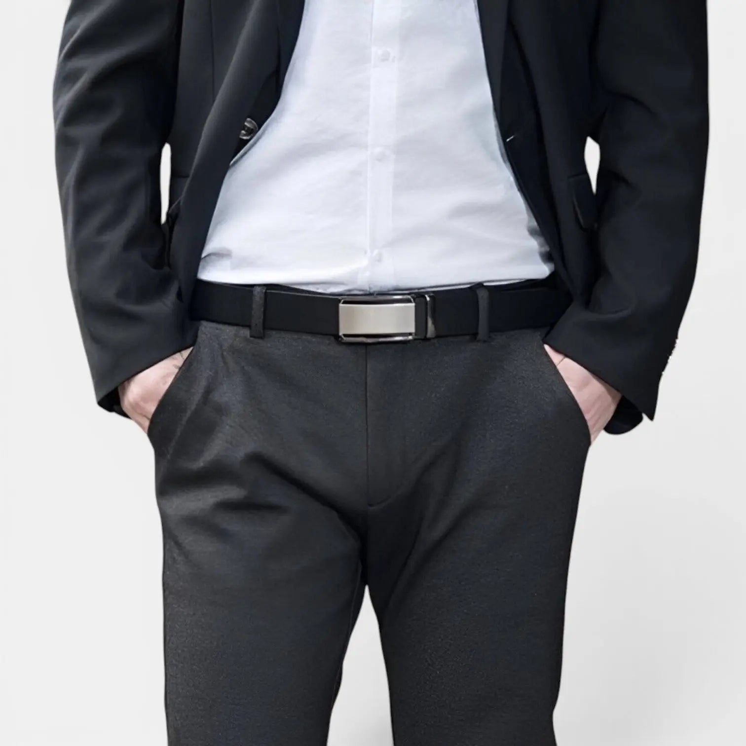 Full Grain Leather Belt Automatic Buckle Men's | Lucvox | Beltary
