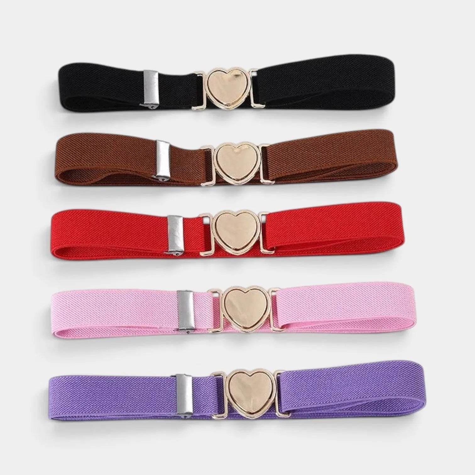 Girls' Elastic Belt Heart Buckle Quick Release | Dotrix | Beltary