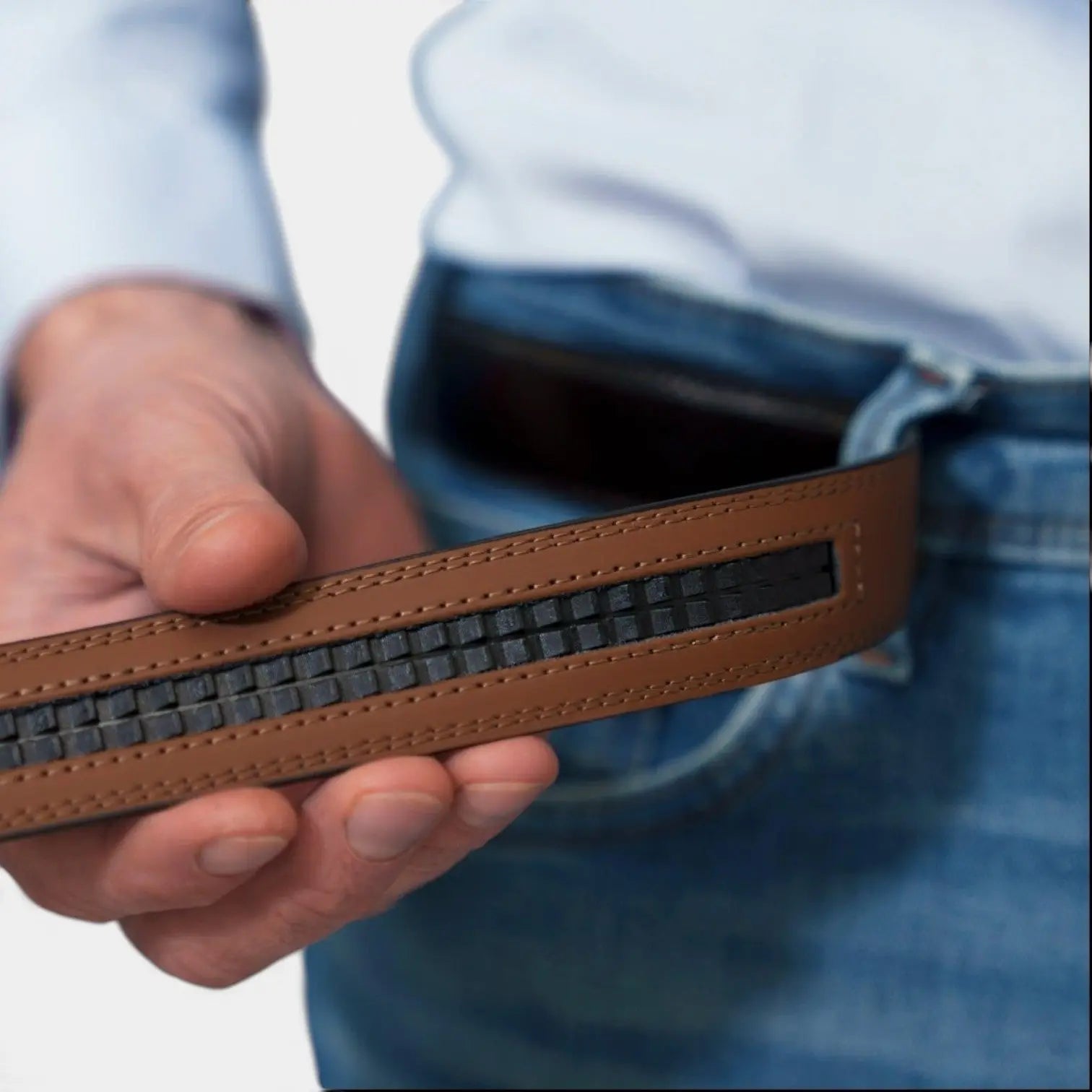 Men's Belt No Holes Automatic Buckle | Alvex | Beltary