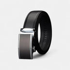 Men's Black Leather Formal Belt with Automatic Buckle | Nolvex | Beltary