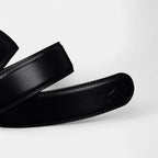 Men's Black Leather Formal Belt with Automatic Buckle | Nolvex | Beltary