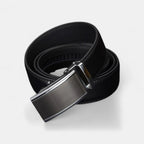 Men's Black Leather Formal Belt with Automatic Buckle | Nolvex | Beltary
