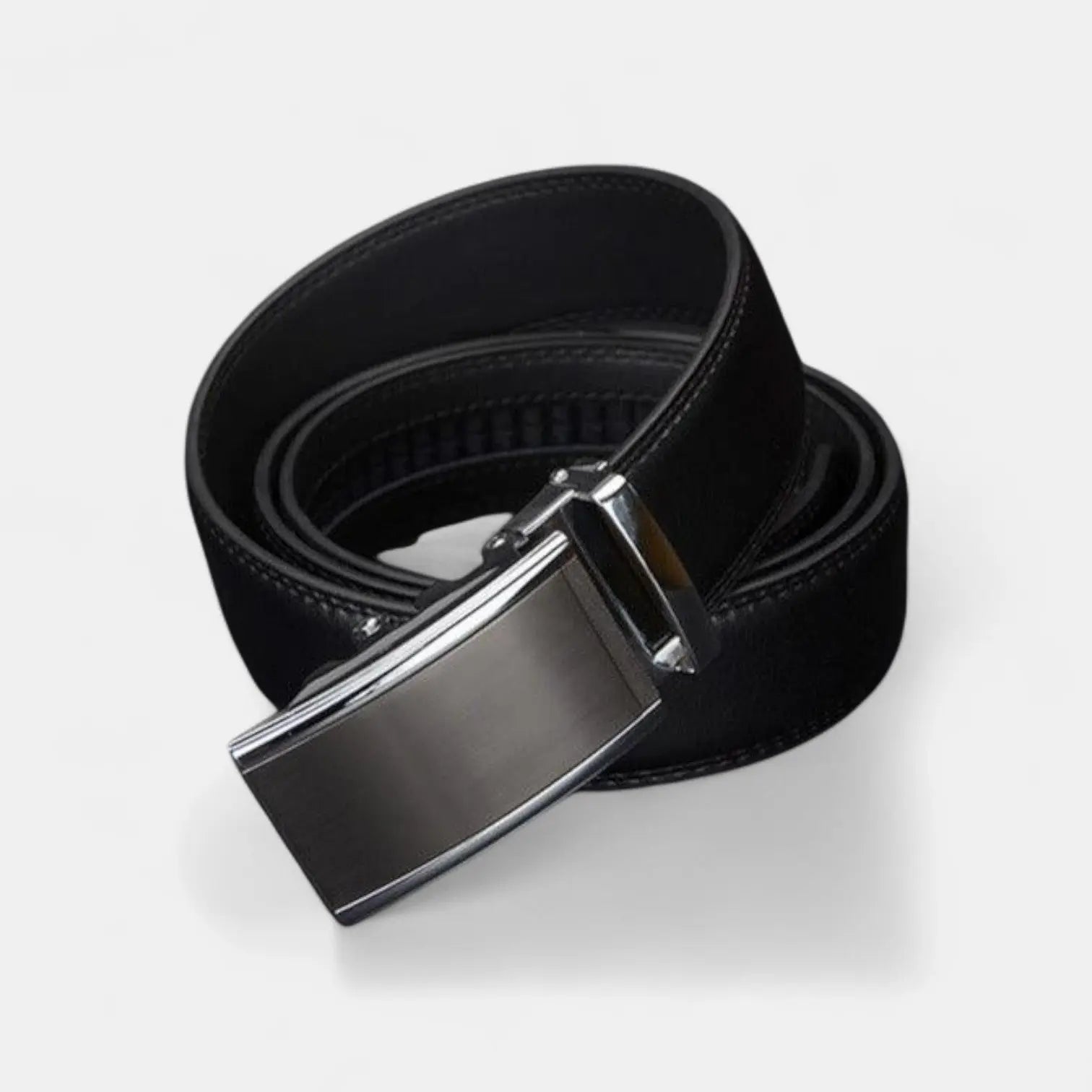 Men's Black Leather Formal Belt with Automatic Buckle | Nolvex | Beltary