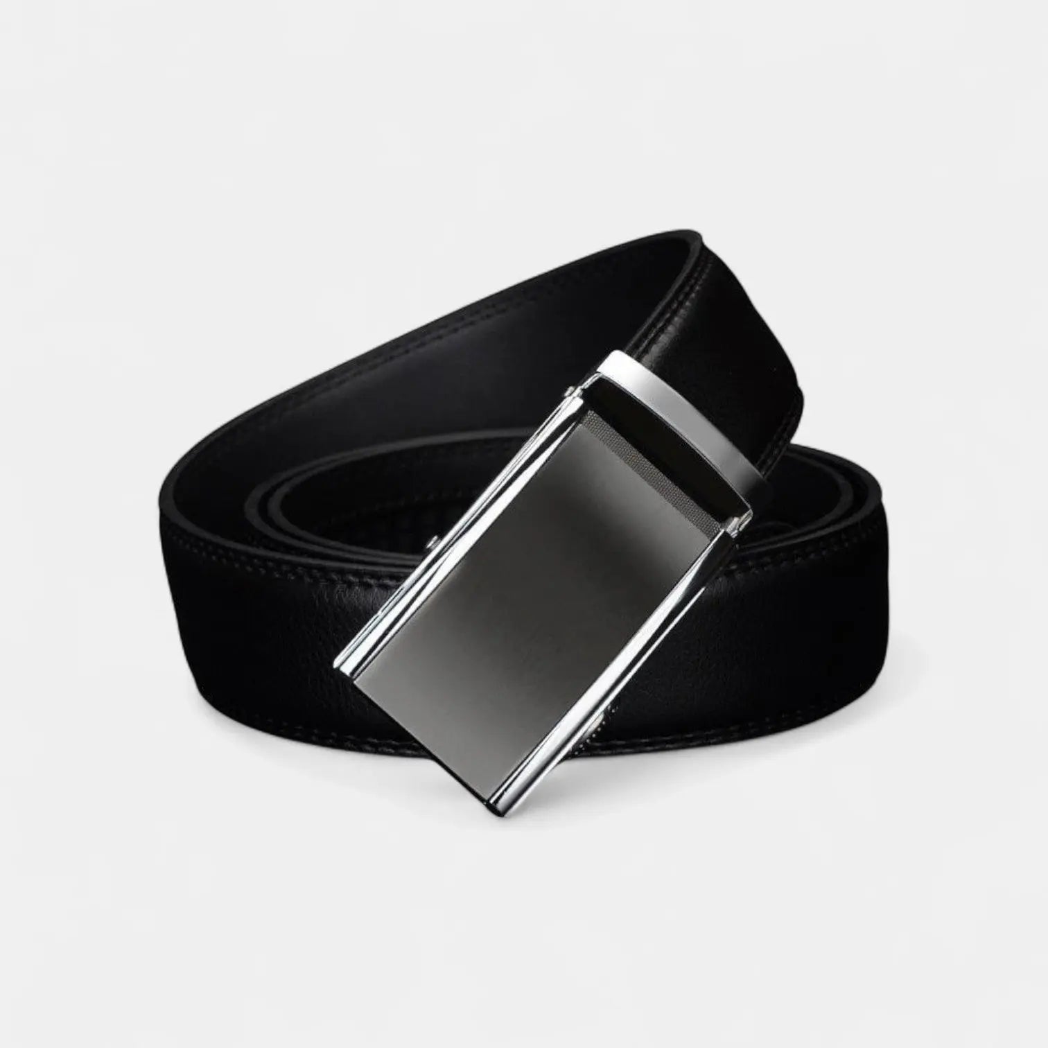 Men's Black Leather Formal Belt with Automatic Buckle | Nolvex | Beltary