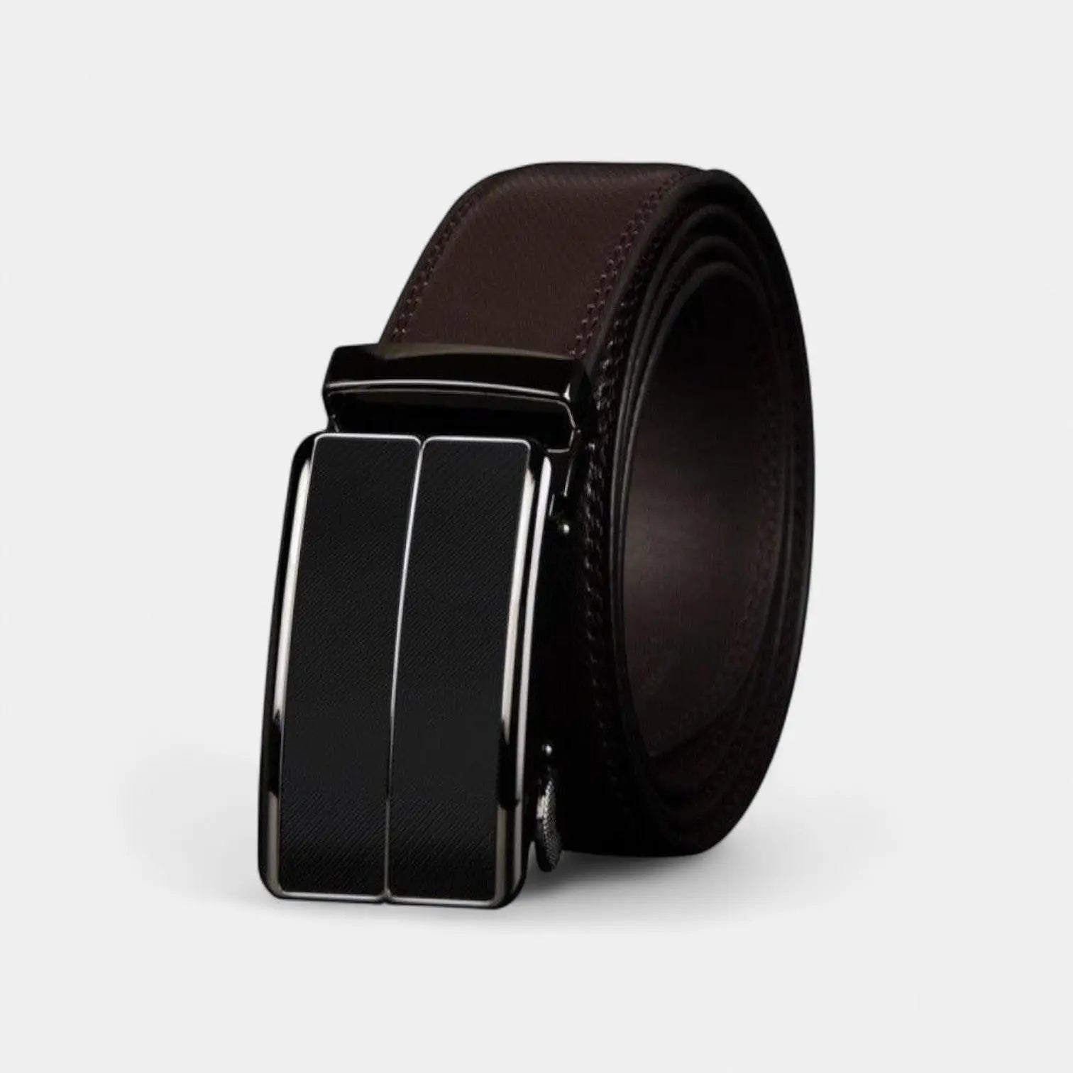 Men's Black Leather Formal Belt with Automatic Buckle | Zolvex | Beltary