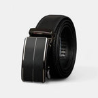 Men's Black Leather Formal Belt with Automatic Buckle | Zolvex | Beltary