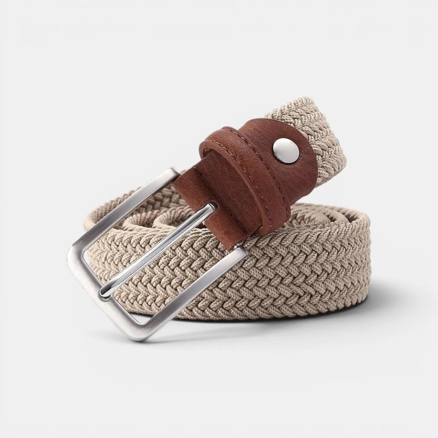 Men's Braided Elastic Fabric Belt Buckle-Free Hole-Free | Eltico | Beltary