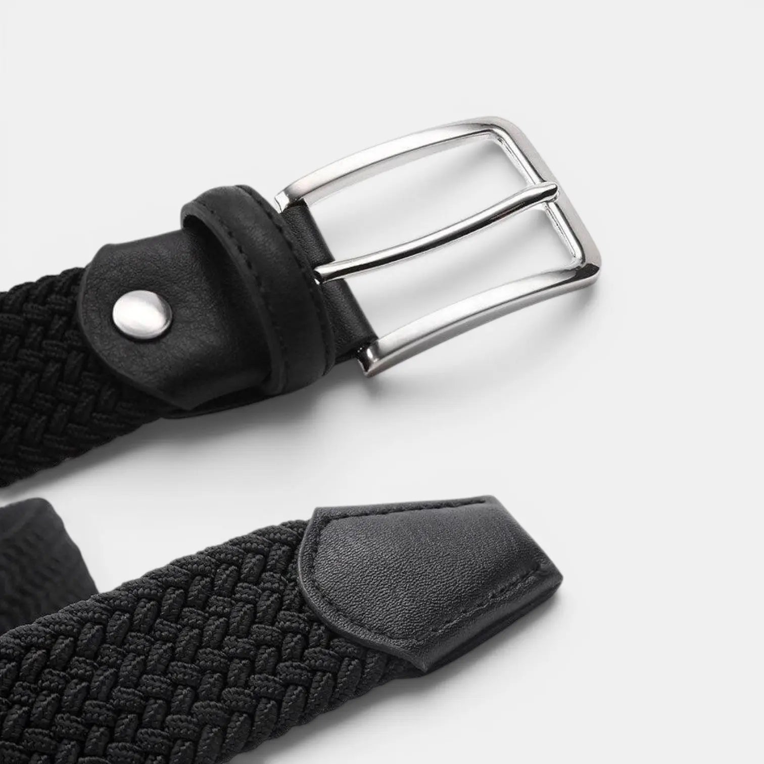 Men's Braided Elastic Fabric Belt Buckle-Free Hole-Free | Eltico | Beltary