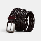 Men's Braided Leather Belt Silver Buckle | Trelvex | Beltary