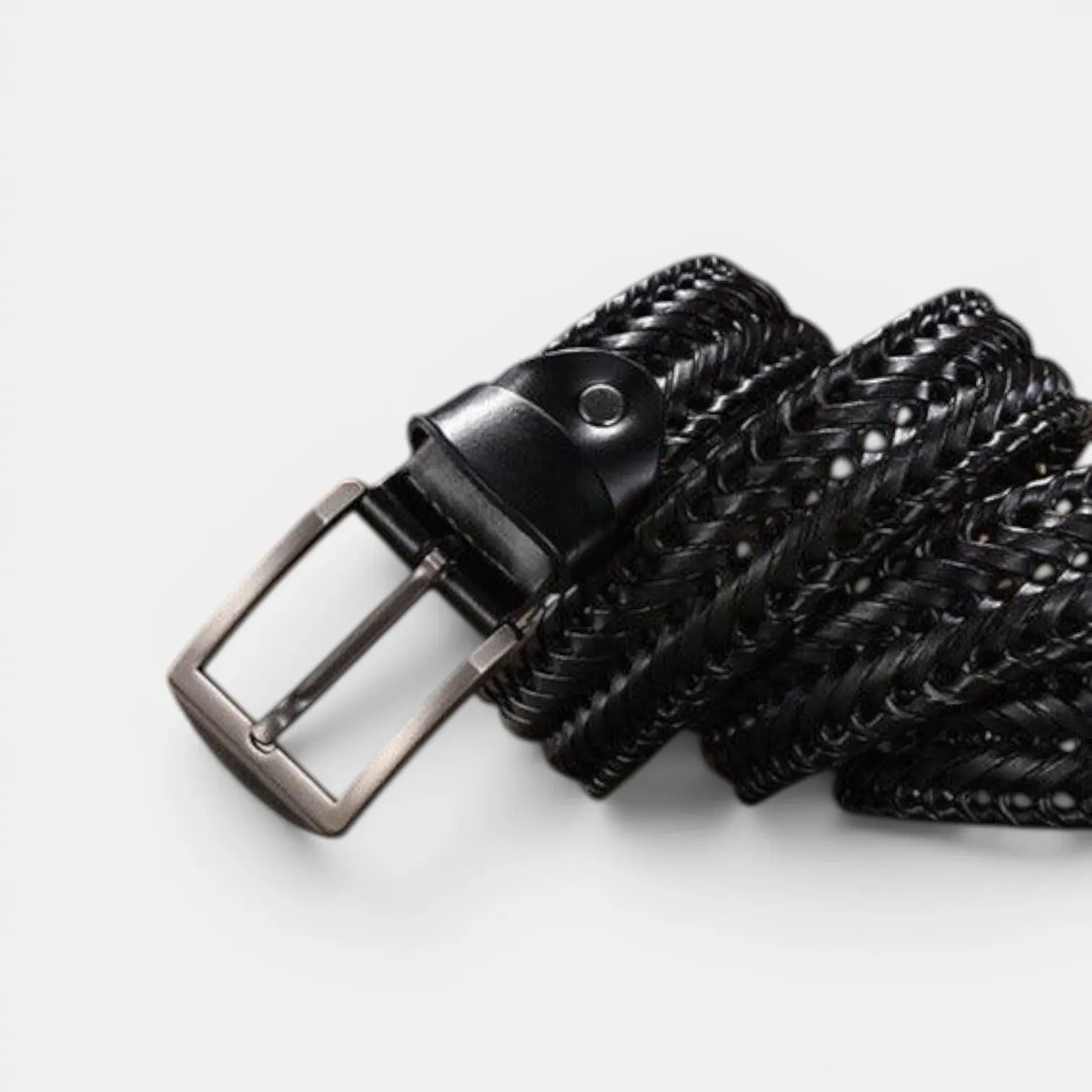 Men's Braided Leather Belt Silver Buckle | Trelvex | Beltary