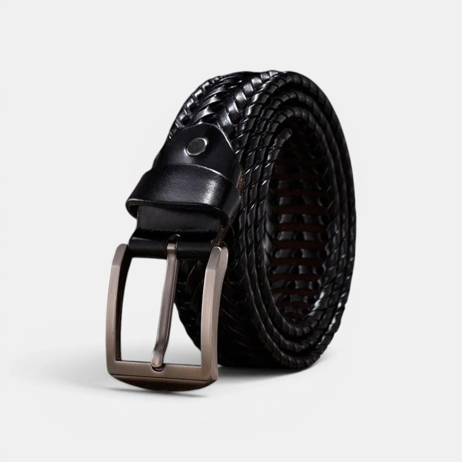 Men's Braided Leather Belt Silver Buckle | Trelvex | Beltary