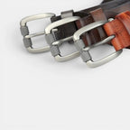 Men's Casual Aged Leather Belt Pin Buckle | Marvil | Beltary