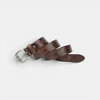 Men's Casual Aged Leather Belt Pin Buckle | Marvil | Beltary