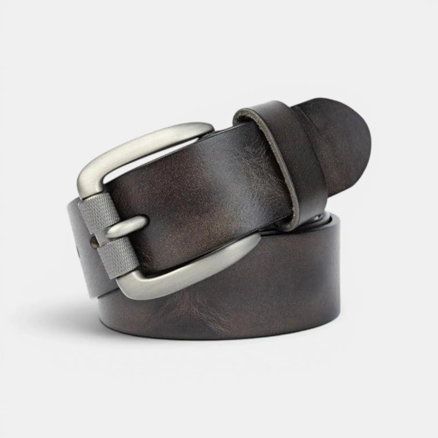 Men's Casual Aged Leather Belt Pin Buckle | Marvil | Beltary