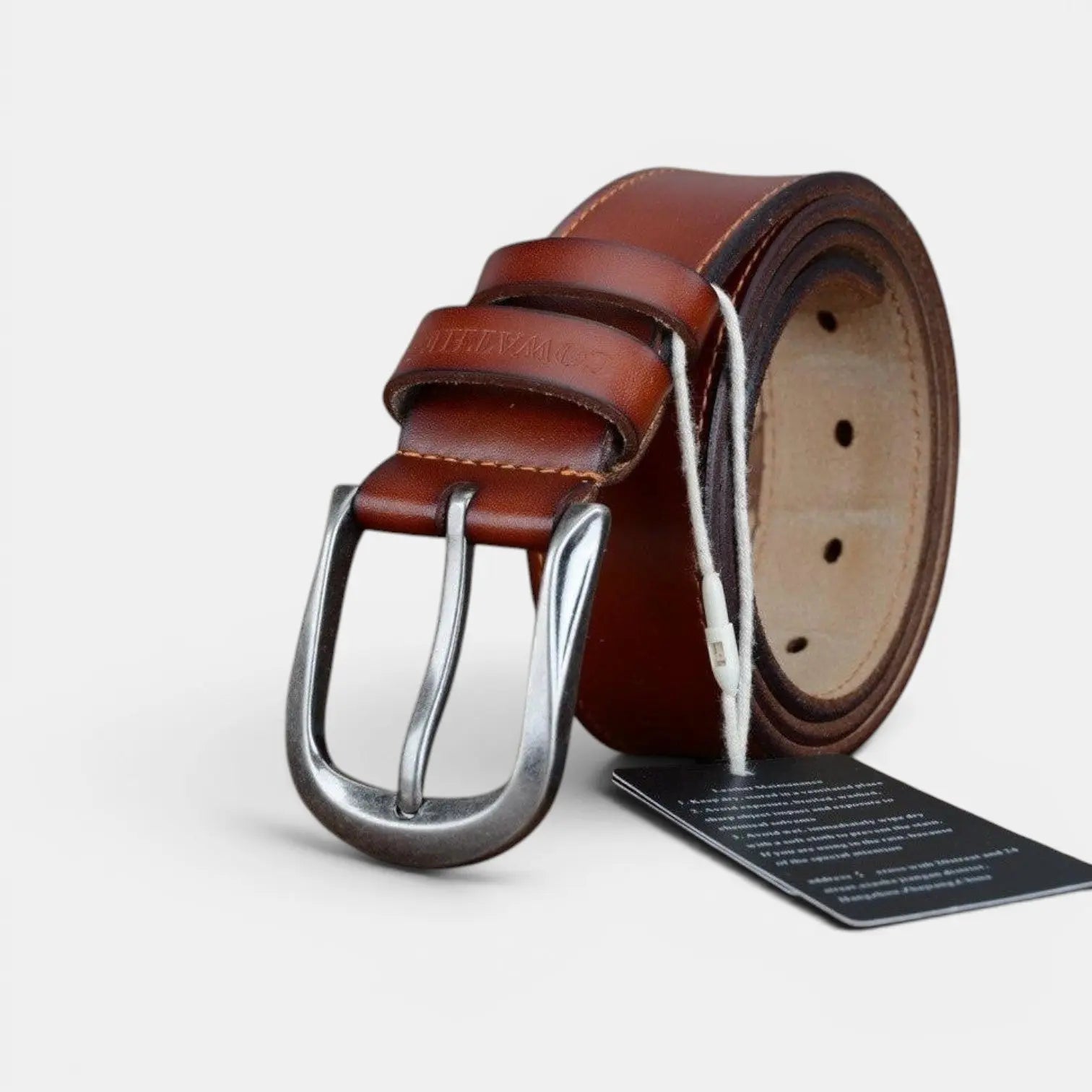 Men's Casual Cowboy Leather Belt Silver Buckle | Cowvex | Beltary
