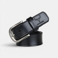 Men's Casual Cowboy Leather Belt Silver Buckle | Cowvex | Beltary