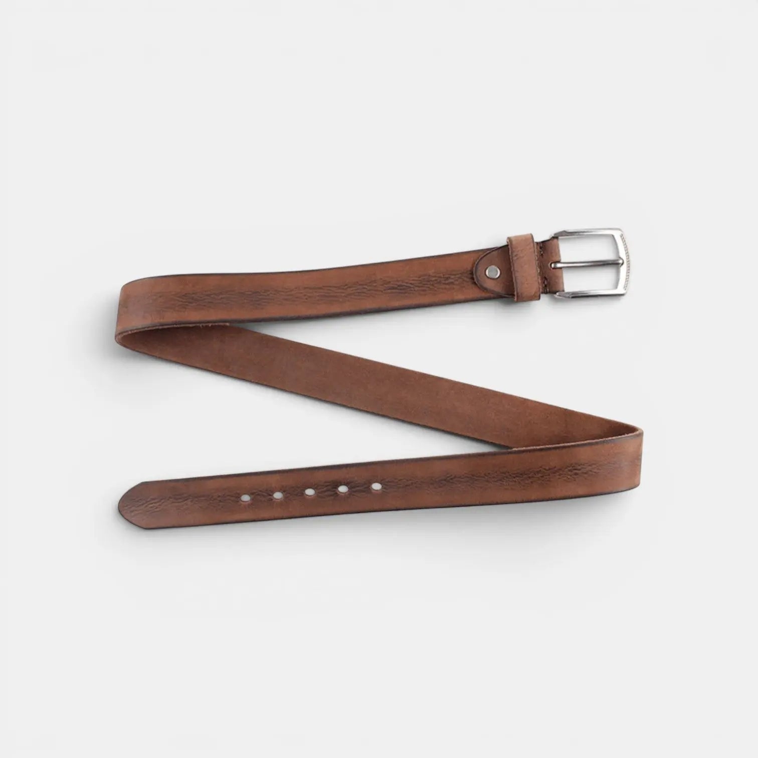 Men's Casual Full Grain Leather Belt Vintage Look | Mirvex | Beltary