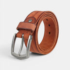 Men's Casual Full Grain Leather Belt Vintage Look | Mirvex | Beltary