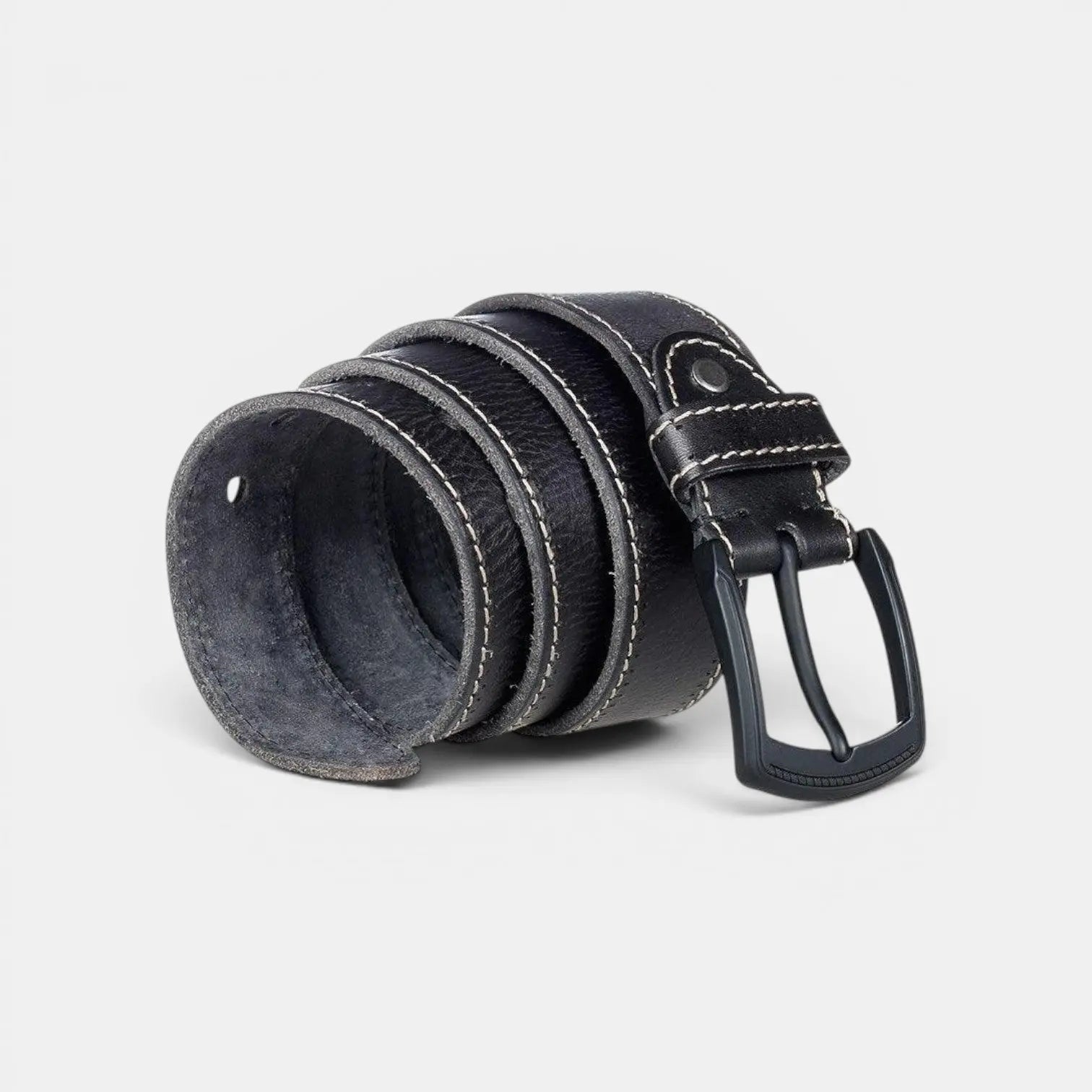 Men's Casual Full Grain Leather Belt with Light Stitching | Kalvex | Beltary