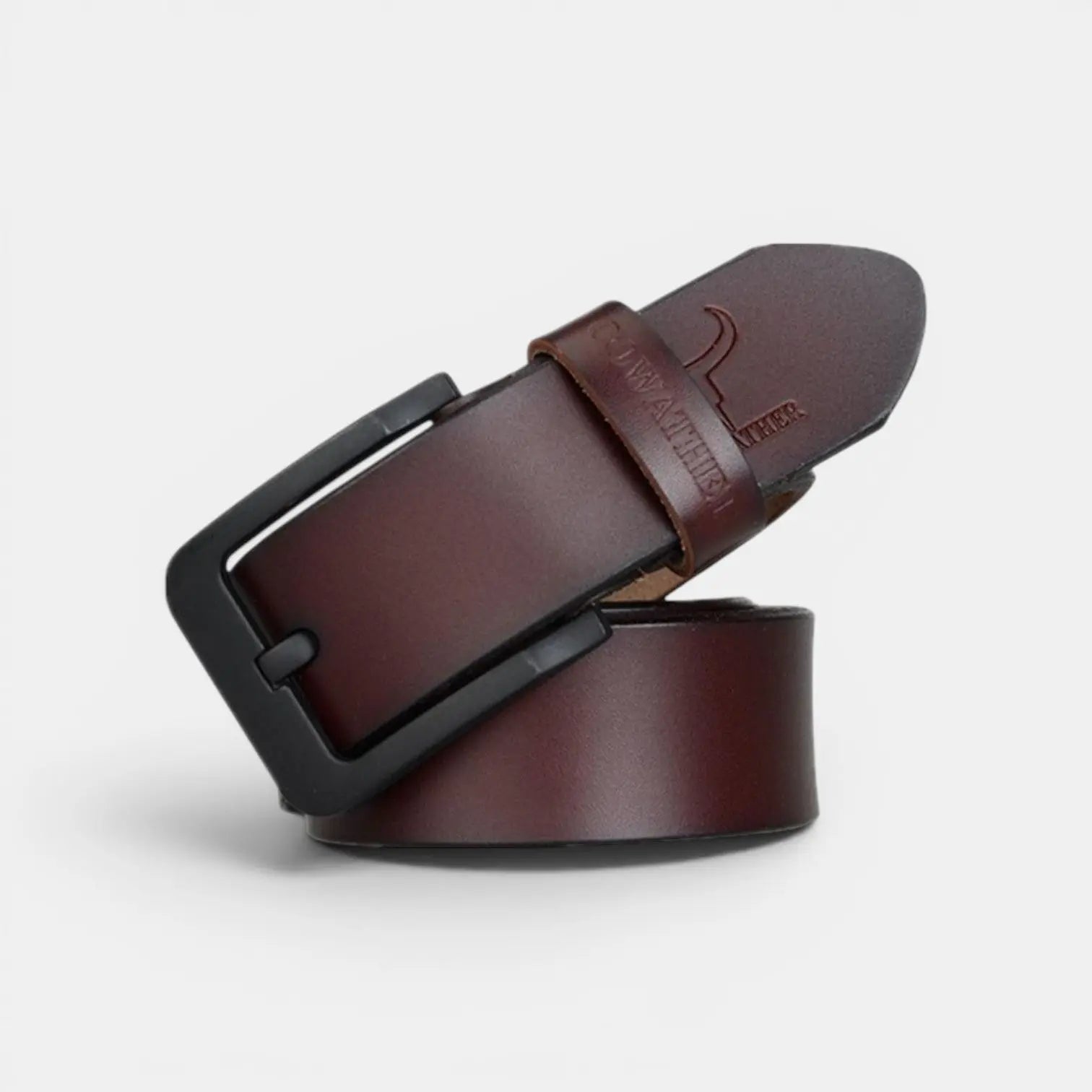 Men's Casual Leather Belt Black Pin Buckle Jean | Nalvex | Beltary