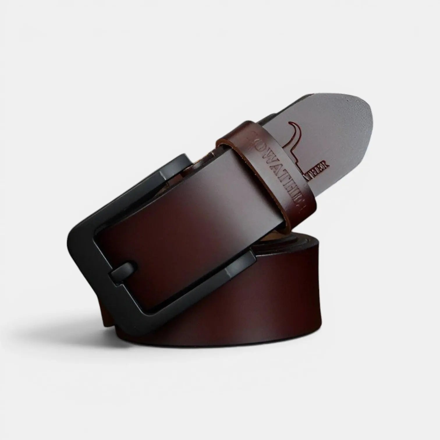 Men's Casual Leather Belt Black Pin Buckle Jean | Nalvex | Beltary