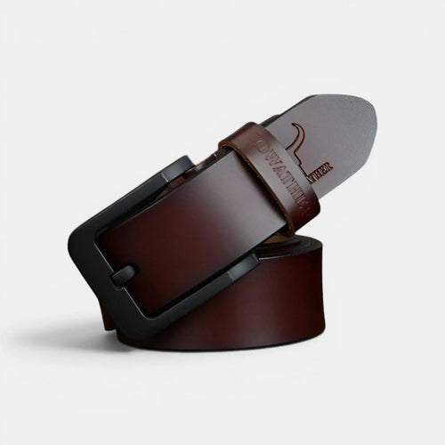 Men's Casual Leather Belt Black Pin Buckle Jean | Nalvex | Beltary