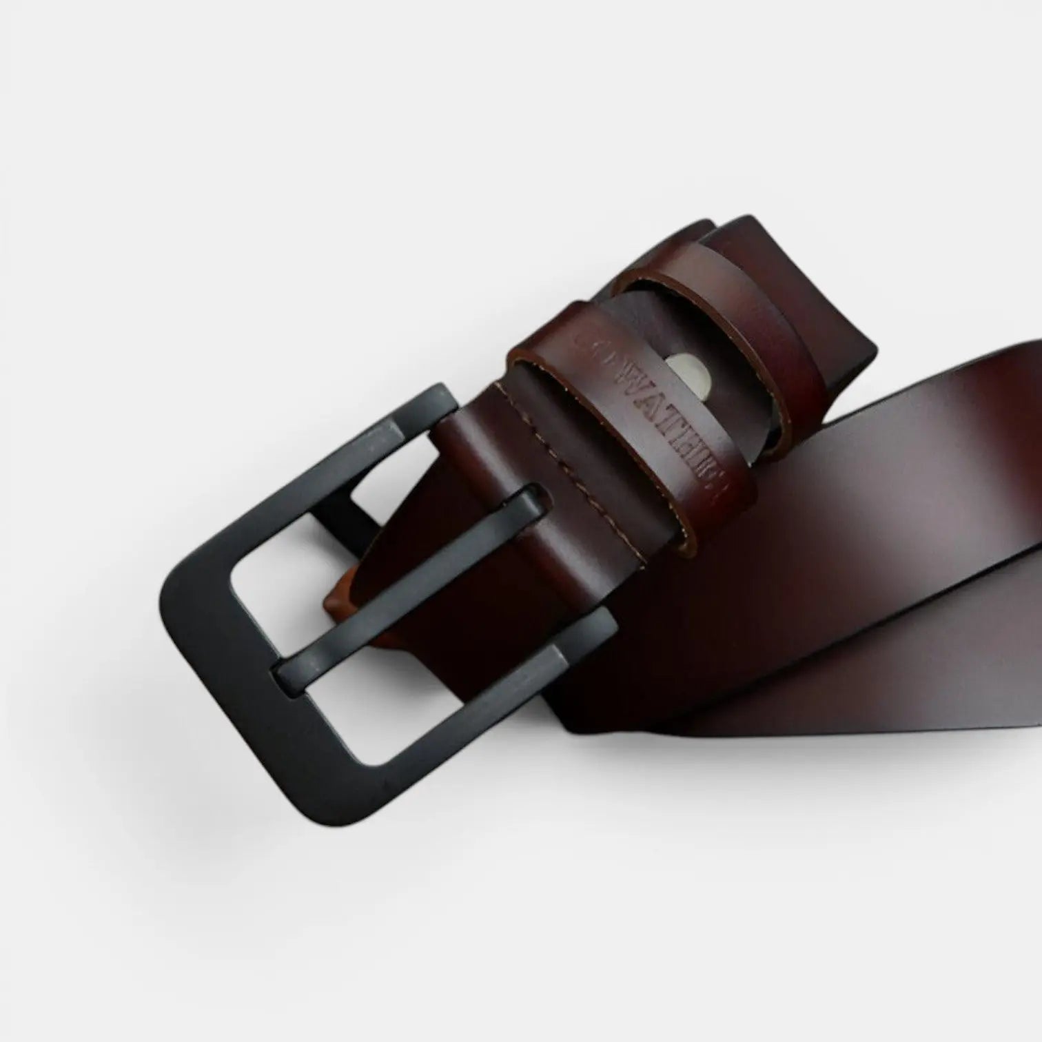 Men's Casual Leather Belt Black Pin Buckle Jean | Nalvex | Beltary