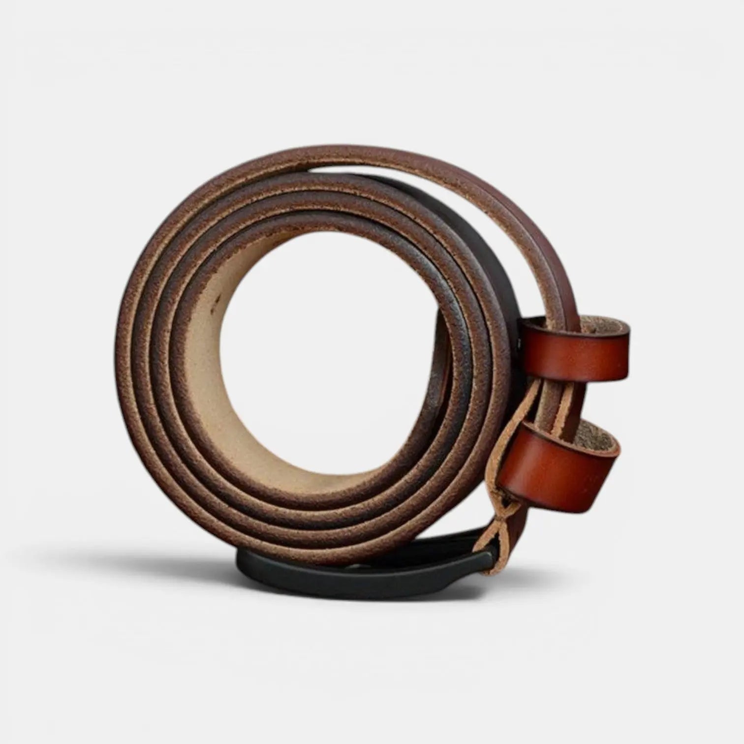 Men's Casual Leather Belt Black Pin Buckle Jean | Nalvex | Beltary