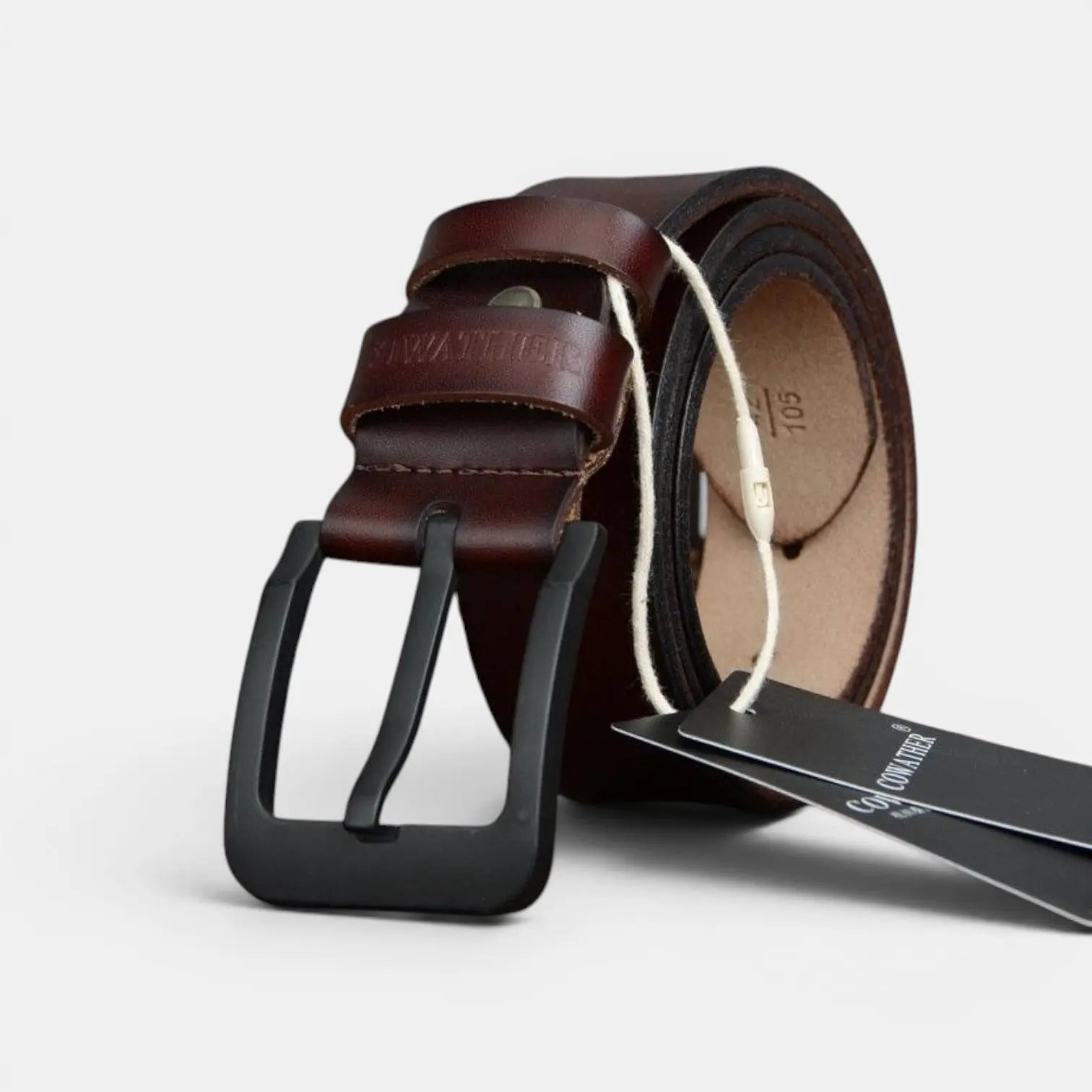 Men's Casual Leather Belt Black Pin Buckle Jean | Nalvex | Beltary