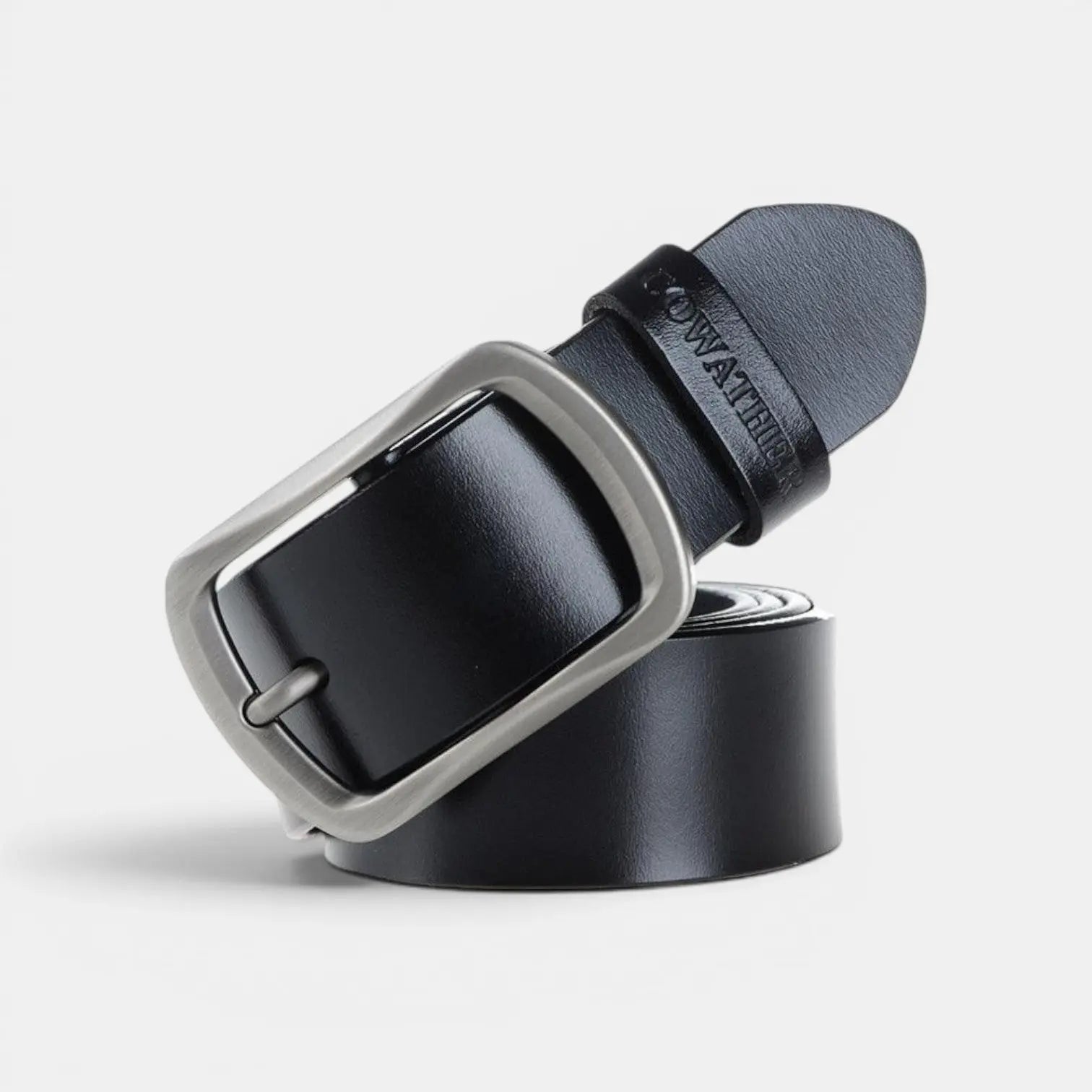Men's Casual Leather Belt Rounded Pin Buckle | Carvox | Beltary