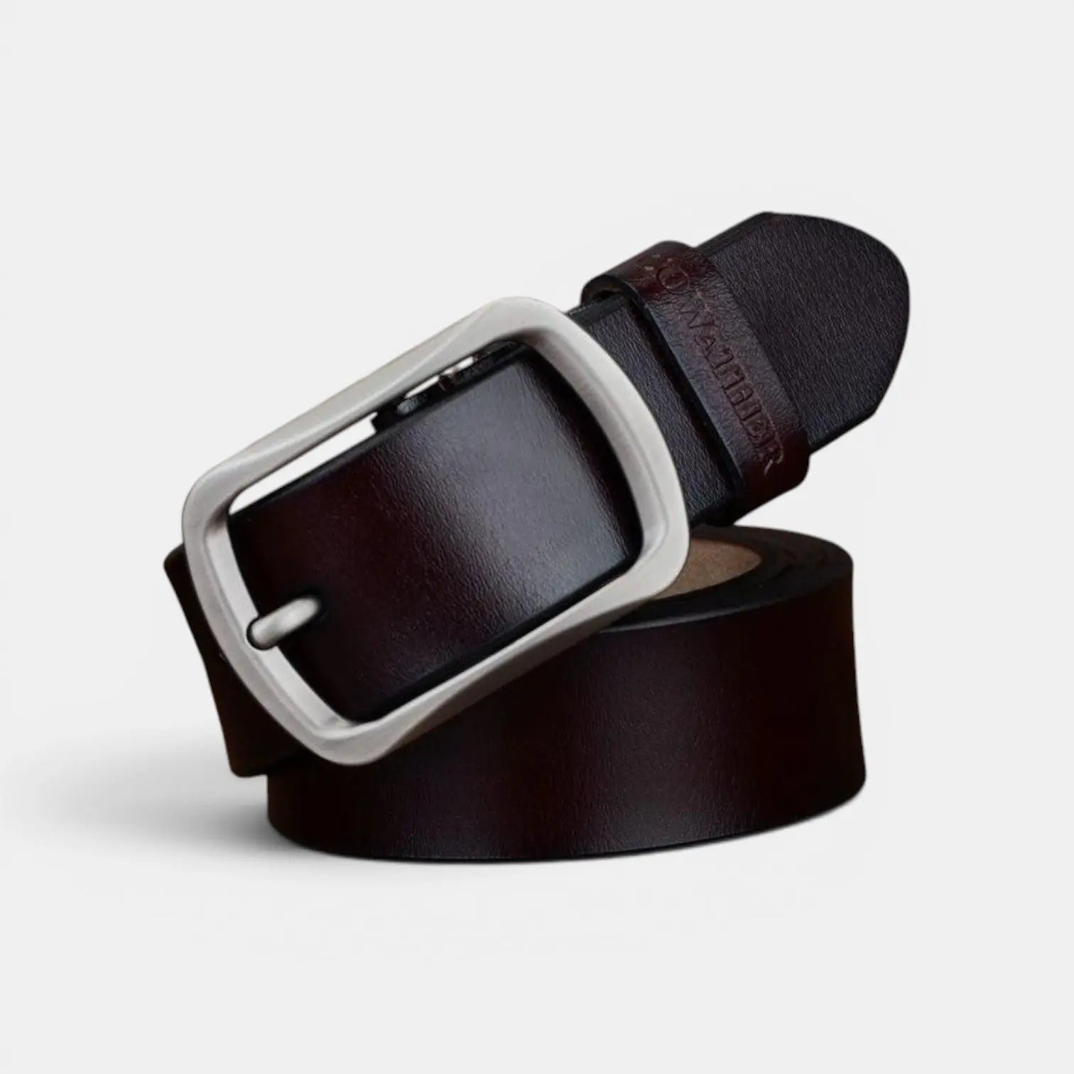 Men's Casual Leather Belt Rounded Pin Buckle | Carvox | Beltary