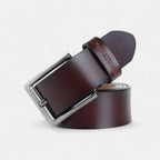 Men's Casual Leather Belt Silver Pin Buckle | Galven | Beltary