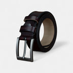 Men's Casual Leather Belt Silver Pin Buckle | Galven | Beltary