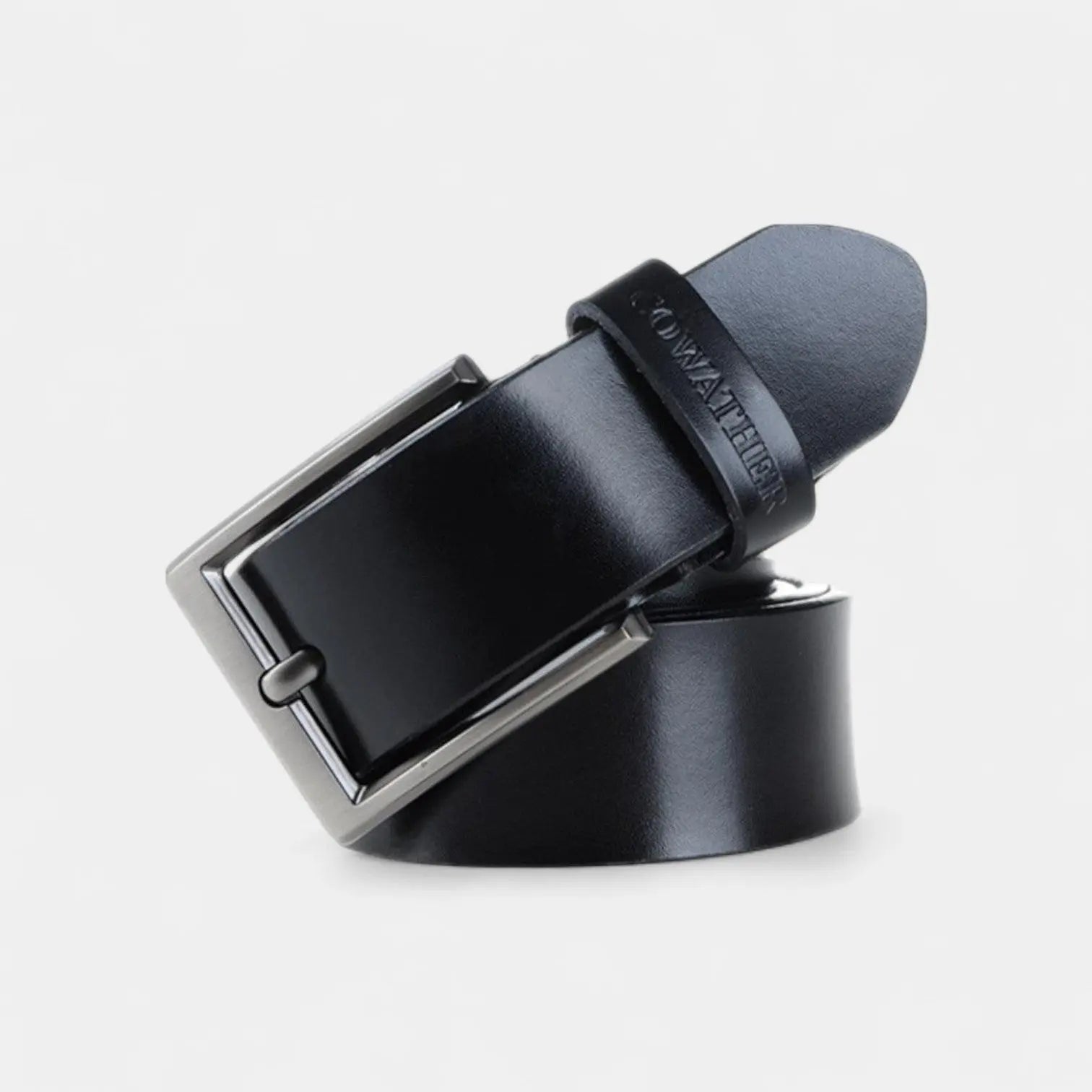 Men's Casual Leather Belt Silver Pin Buckle | Galven | Beltary
