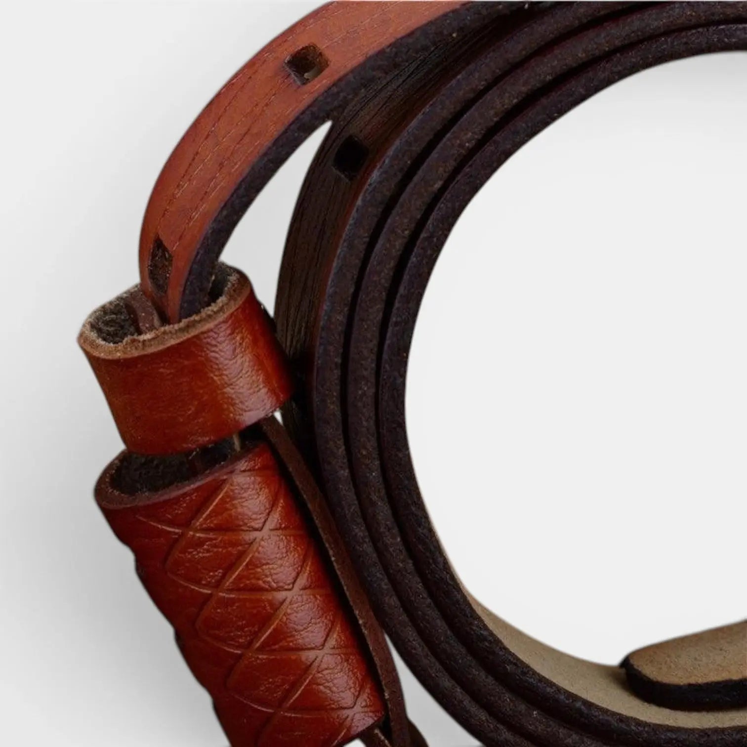 Men's Casual Textured Leather Belt Pin Buckle | Baltrex | Beltary