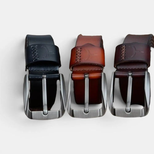 Men's Casual Vintage Look Leather Belt Buckle | Kordax | Beltary