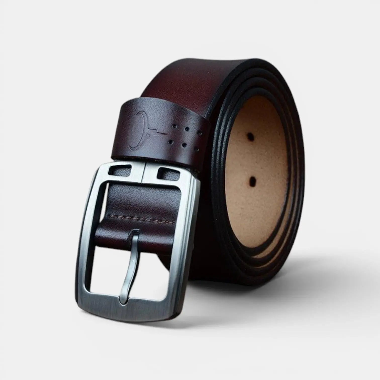 Men's Casual Vintage Look Leather Belt Pin Buckle | Telvax | Beltary