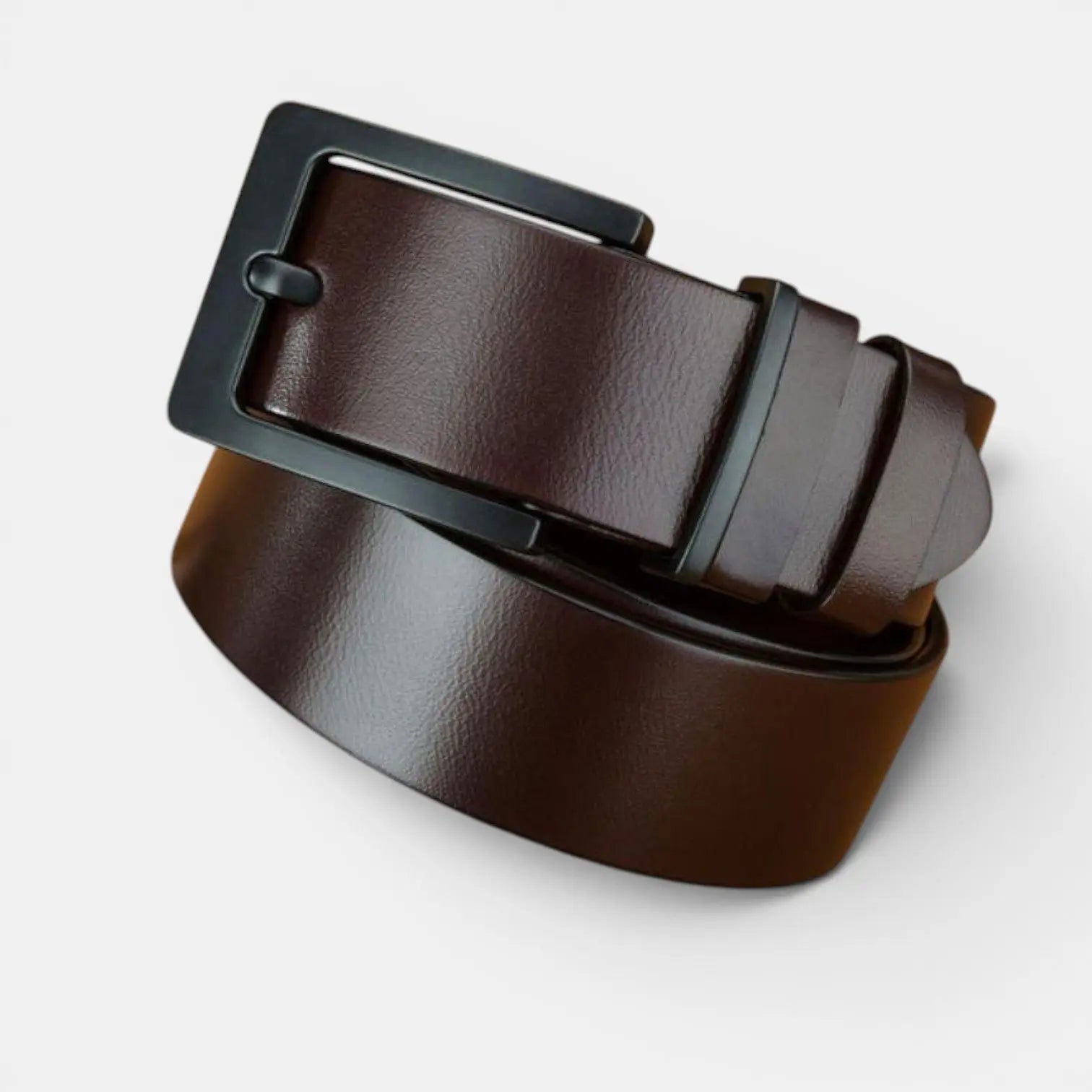 Men's Chic Full Grain Leather Belt Black Pin Buckle | Nolvex | Beltary