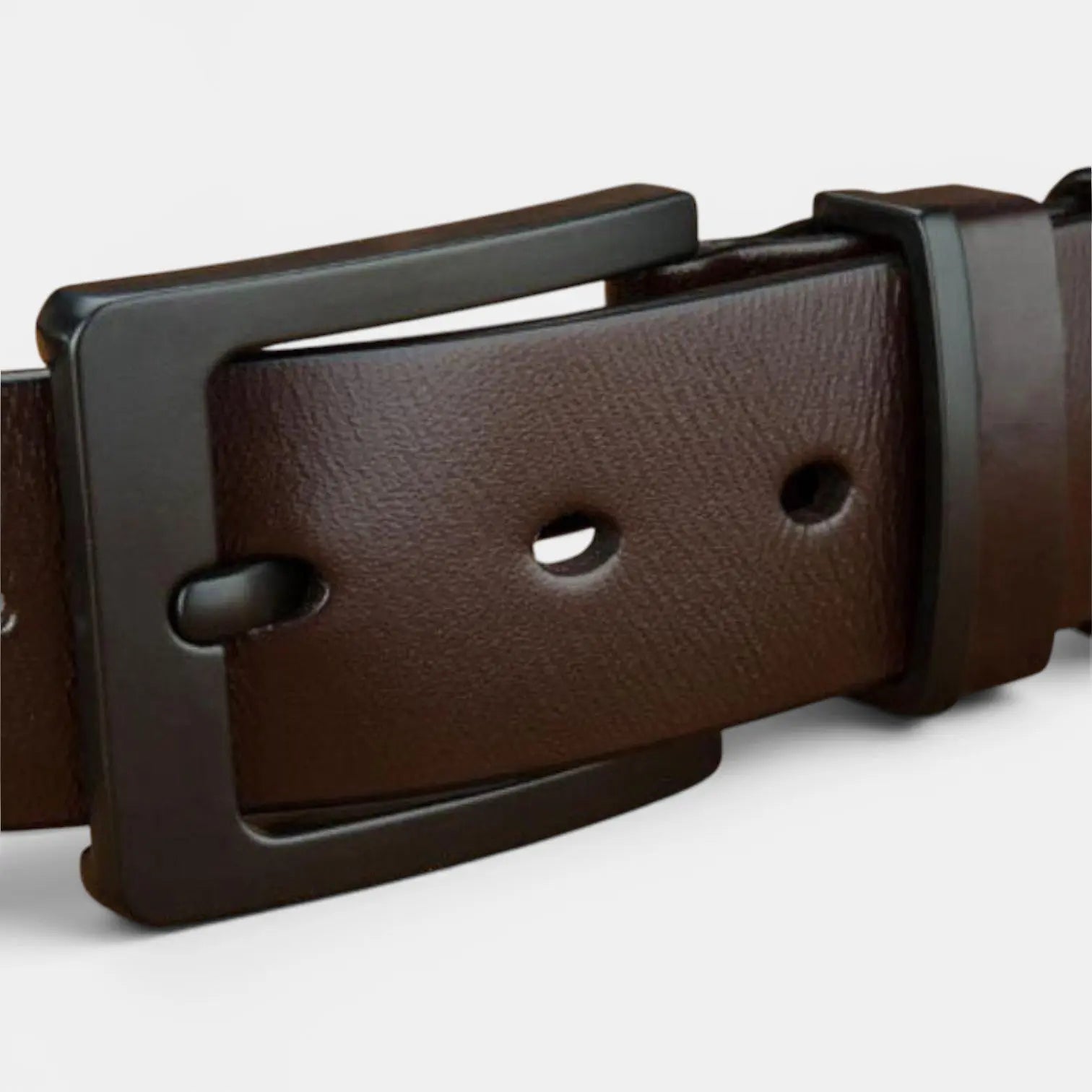 Men's Chic Full Grain Leather Belt Black Pin Buckle | Nolvex | Beltary