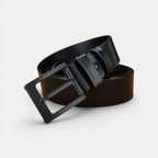 Men's Chic Full Grain Leather Belt Black Pin Buckle | Nolvex | Beltary