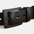 Men's Chic Full Grain Leather Belt Black Pin Buckle | Nolvex | Beltary