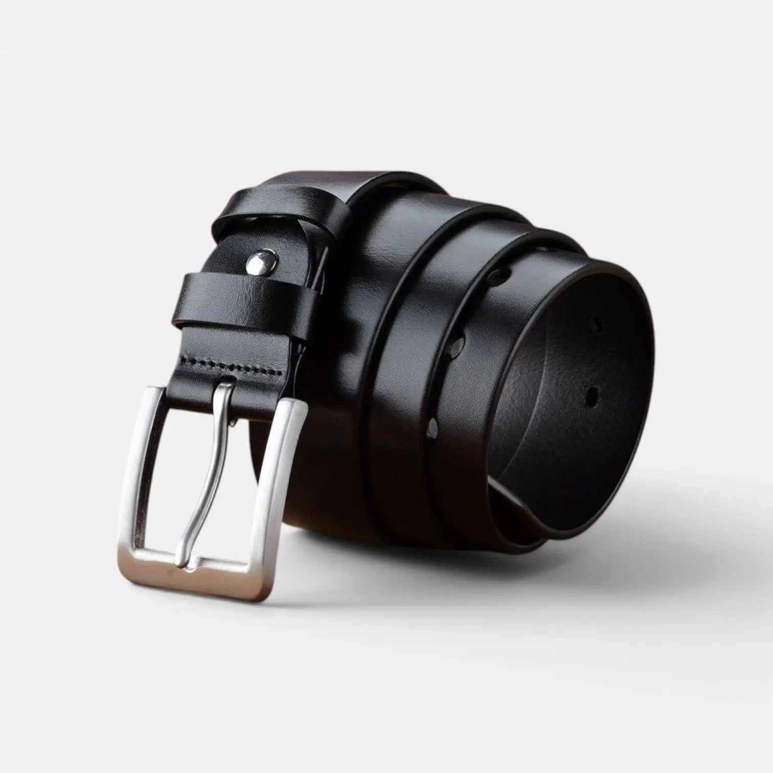 Men's Chic Full Grain Leather Belt Wide Pin Buckle | Orvex | Beltary