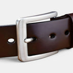 Men's Chic Full Grain Leather Belt Wide Pin Buckle | Orvex | Beltary