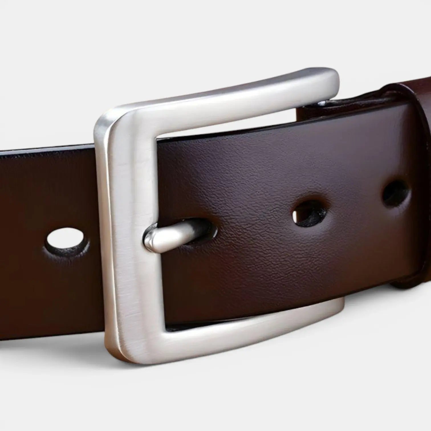Men's Chic Full Grain Leather Belt Wide Pin Buckle | Orvex | Beltary