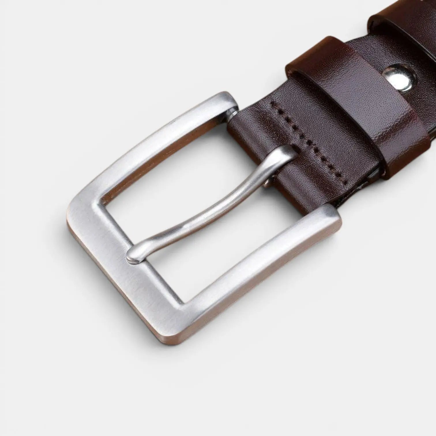 Men's Chic Full Grain Leather Belt Wide Pin Buckle | Orvex | Beltary