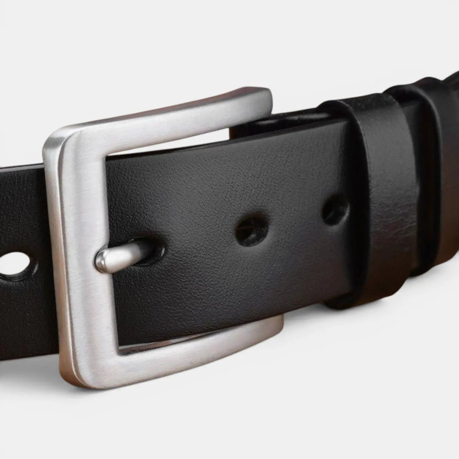 Men's Chic Full Grain Leather Belt Wide Pin Buckle | Orvex | Beltary