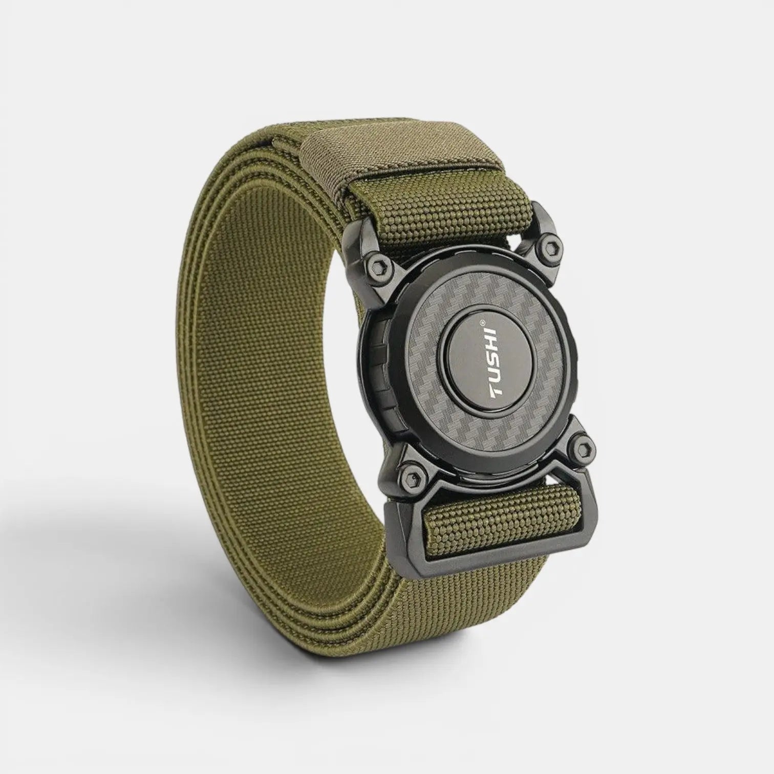 Men's Elastic Military Nylon Belt with Tactical Buckle | Kolvax | Beltary